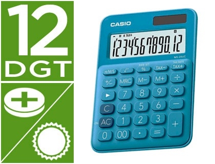 CALCULADORA CASIO SOBREM.12-D MS-20UC-BU
