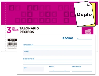 TALONARIO LD RECIBOS 18441/T236 1/3 Fº A