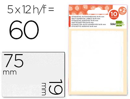 ETIQUETAS LD 19x75mm 35496/ET11 B/12H