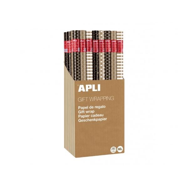 PAPEL REGALO APLI 2x070 B&W 19324, ROLLO