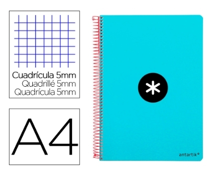 CUADERNO ANTARTIK A4/80H 74684/KE03 TURQ