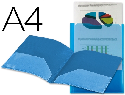 CARPETA DOSSIER A4 2B AZUL 27848/KG02