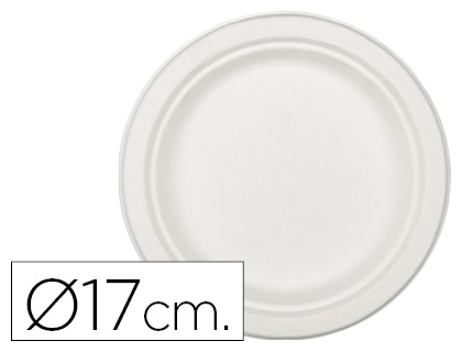 PLATO DE FIBRA NAT.17cm 155188/3336 P/50