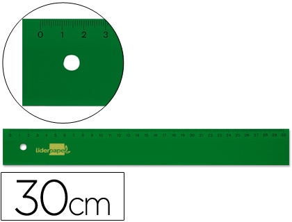 REGLA LD ACRILICO VERDE 30cm 43379/RG02