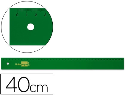 REGLA LD PLASTICO CRIST.40cm 43380/RG04