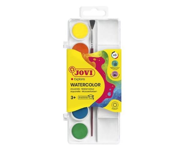 ACUARELAS JOVI C/6 COLORES 22mm 800/6