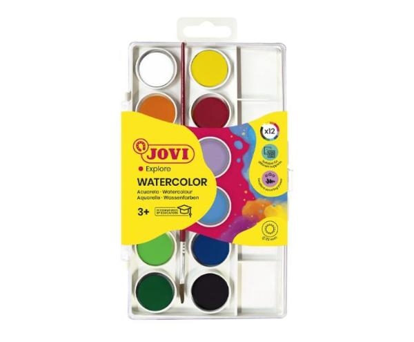 ACUARELAS JOVI C/12 COLORES 22mm 800/12