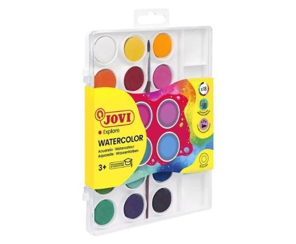 ACUARELAS JOVI C/18 COLORES 22mm 800/18