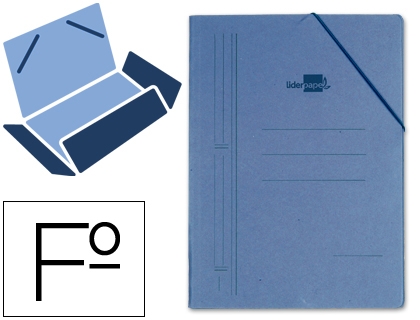 CARPETA CARTON GOM/SOL.AZUL LD 1535/CG15