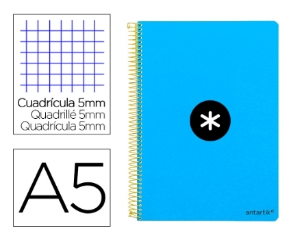 CUADERNO LD A5/80H 5x5 74692/KE11 AZUL