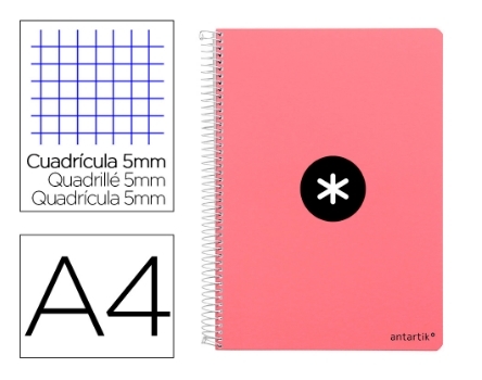 CUADERNO ANTARTIK A4/80H 7818/KB02 CORAL