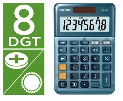 CALCULADORA CASIO SOBREM.8 161929/MS-80E
