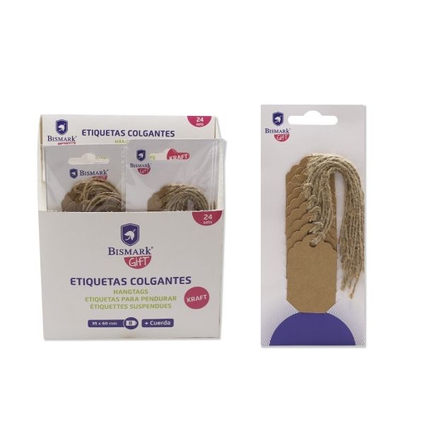 ETIQUETA COLGANTE KRAFT 328559 PACK 8u