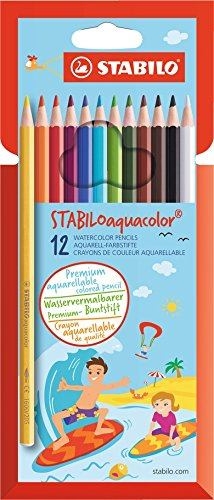 LAPIZ STABILO AQUACOLOR 1612-6 C/12