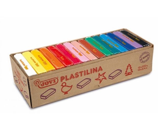 PLASTILINA JOVI C/15un.350gr.SURTIDO.72S