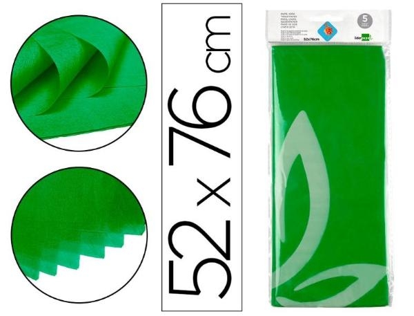 PAPEL SEDA LD 52x76 36081/SE14 VERD.B-5h