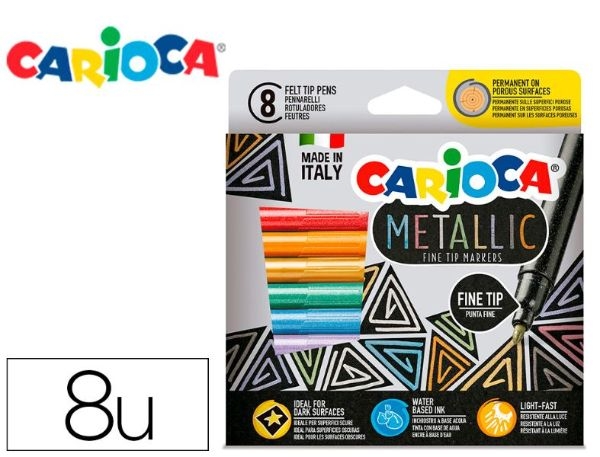 ROTULADOR CARIOCA METAL.162750/43162 C/8
