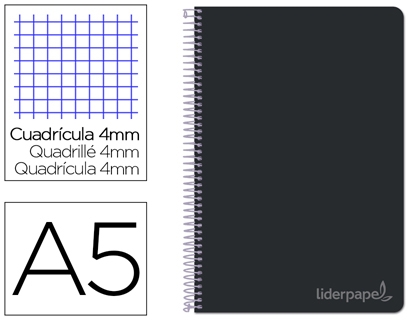CUADERNO LD 4º/80H CP-4 9784/BC23 NEGRO