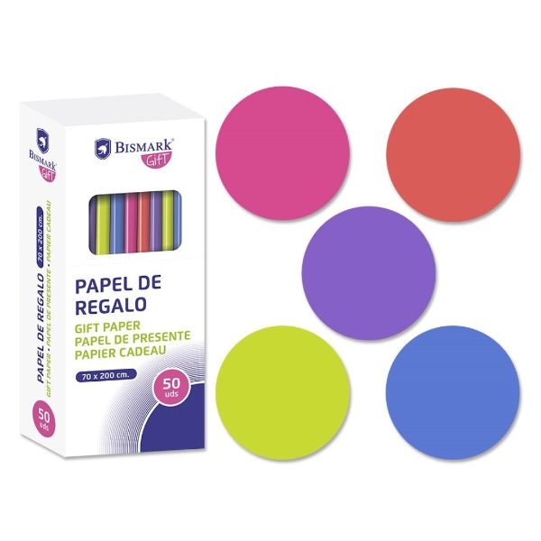 PAPEL DE REGALO LISO NEON 70x200 328713