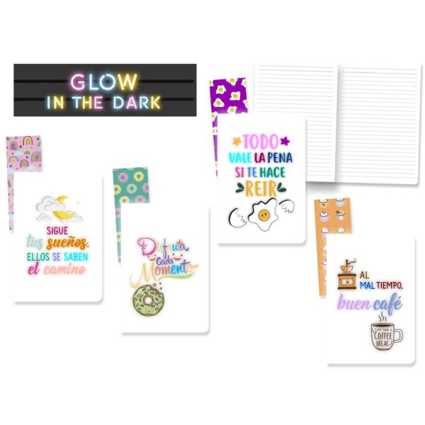 LIBRETA GLOW A5 CON MARCAPAGINAS 329775