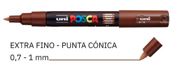 ROTULADOR UNI POSCA PC-1M MARRON