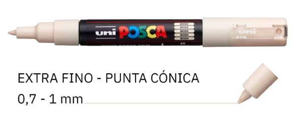 ROTULADOR UNI POSCA PC-1M 285247000 BEIG
