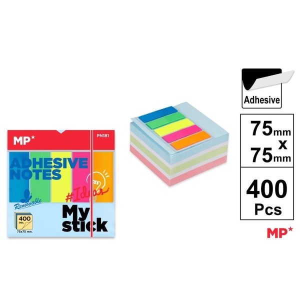 NOTAS ADH.COLOR MP 75x75 PN181 400 hojas