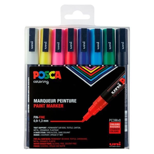 ESTUCHE POSCA PC3M/8C BASIC 182634670