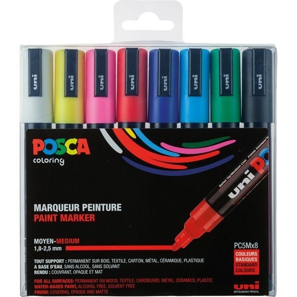 ESTUCHE POSCA PC5M/8C BASIC 182634679