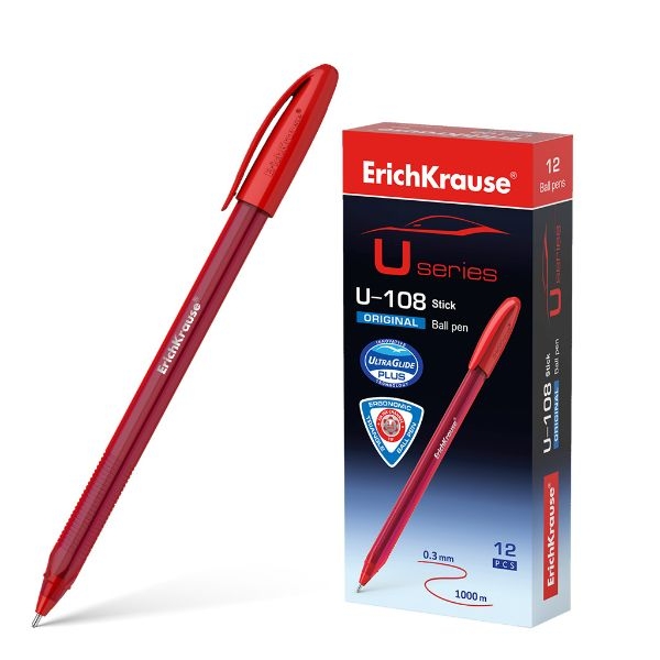 BOLIGRAFO EK U-108 ROJO 53741, UNIDAD