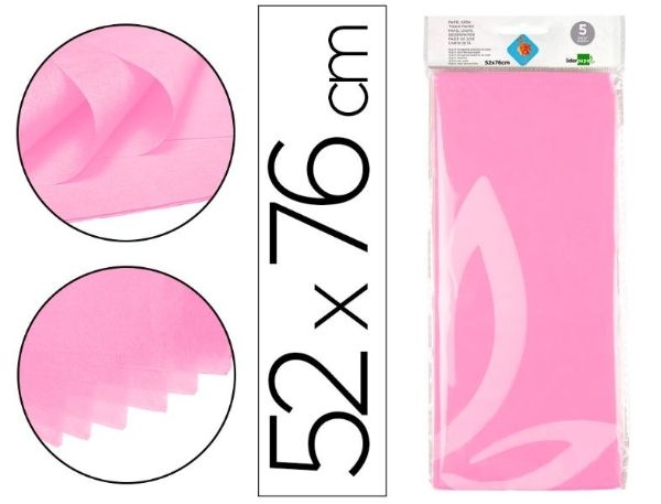 PAPEL SEDA LD 52x76 36078/SE11 ROSA B-5h