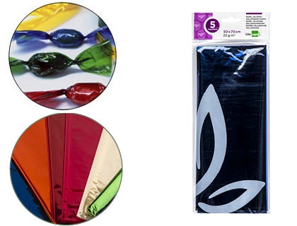 PAPEL CELOFAN 50x70cm LD 75028/CL18 AZUL