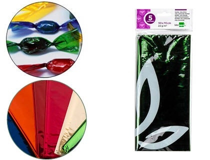 PAPEL CELOFAN 50x70cm LD 75025/CL15 VERD