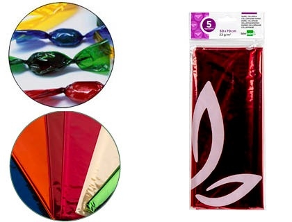 PAPEL CELOFAN 50x70cm LD 75024/CL14 ROJO