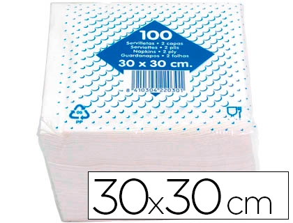 SERVILLETA BLAN.30x30 24571/T222033 P100