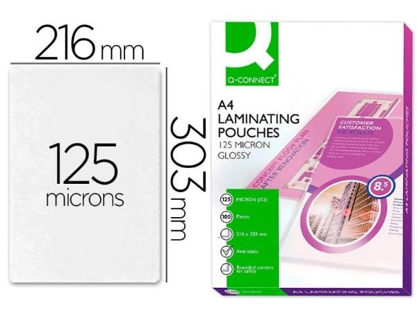 FUNDA PLASTIF.A4 125m QC 63425/KF04116 C