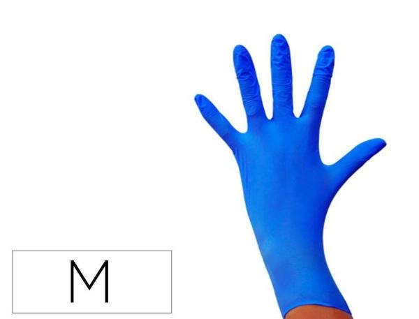 GUANTES DE NITRILO 160173/272 AZUL C/100