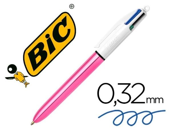 BOLIGRAFO BIC 4-COL.156955/982875 ROSA