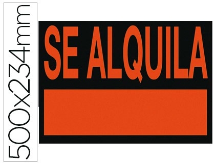 CARTEL PLASTICO SE ALQUILA 24570/01C6163