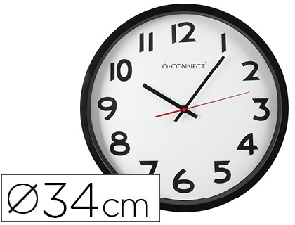 RELOJ DE PARED QC 34cm 22369/KF15592 NEG