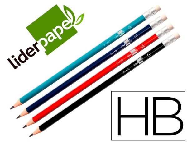 LAPIZ CON GOMA LIDERPAPEL 54952/LL02 TRI