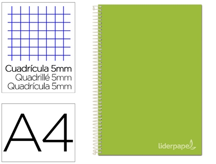 CUADERNO LD A4/140H CP-5mm 9751/BA96 VER