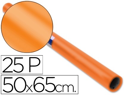 PAPEL CHAROL NARANJA ROL.25H 50x65 22090