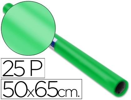 PAPEL CHAROL VERDE ROLLO 25H 50x65 22113