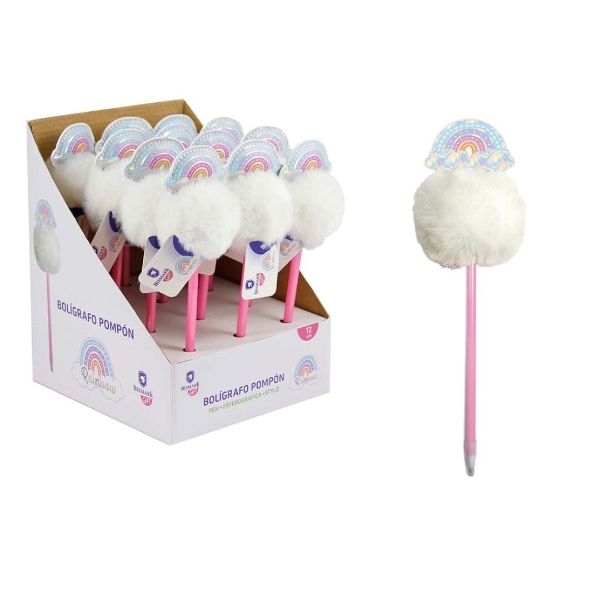 BOLIGRAFO RAINBOW POMPOM BISMARK 330591