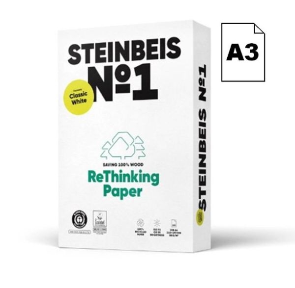 PAPEL MULT.RECIC.A3/80g STEINB.Nº1 P/500