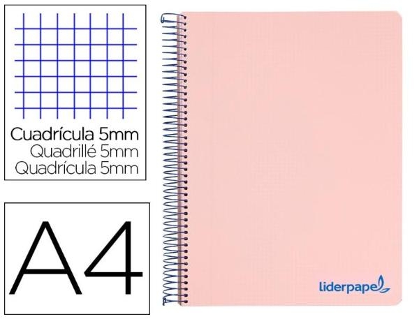 CUADERNO LD A4/120H CP-5mm ROS.8940/BA16