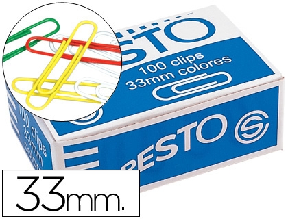 CLIPS COLORES 33mm PRESTO 16494/CBS-101 