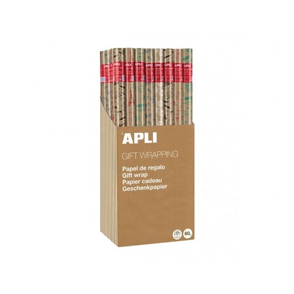 PAPEL REGALO APLI 2x070 KRAFT 18911,ROLL