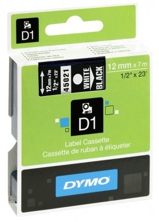 CINTA DYMO D1 12mm x 7m BLA/NEG.S0720610